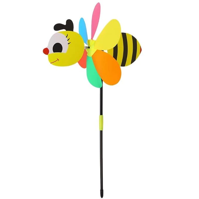 Verkoop 3D Grote Dierenbij Windmolen Wind Spinner Zweefmolen Yard Garden Decor yellow