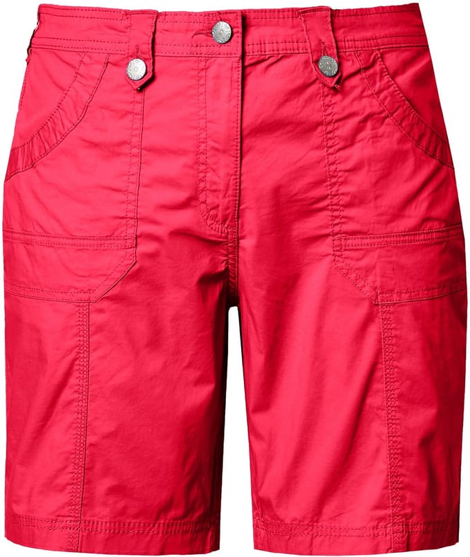 Ulla Popken - Dames - Cargo-bermuda comfortabele tailleband 4-pocket model - Rood - Maat 46