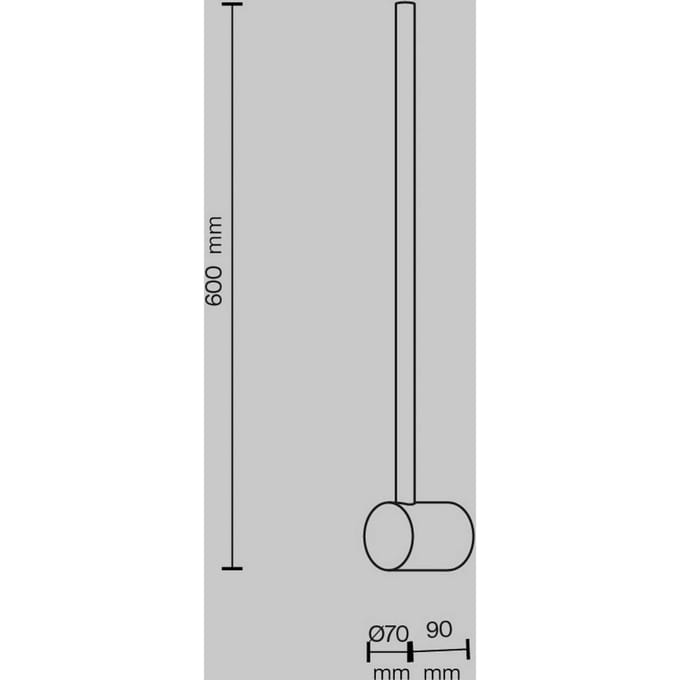 Maytoni LED wandlamp Light stick, messing, hoogte 60 cm