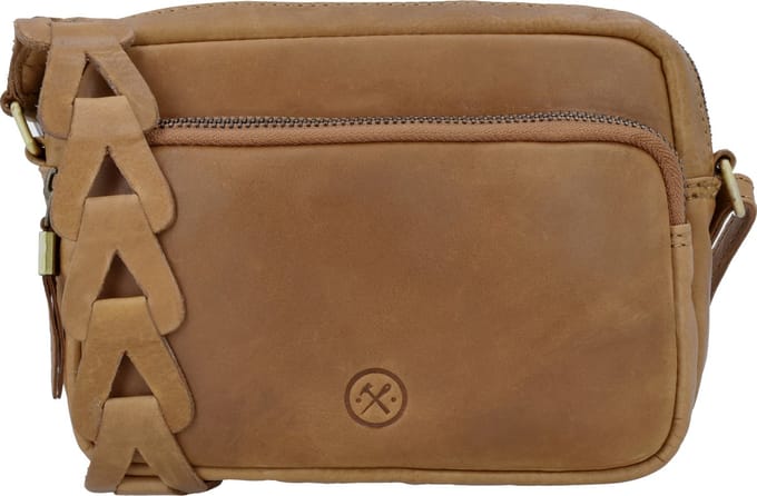 Hide & Stitches Daydreamer Crossbody Schoudertas - Leren Dames Tas - Cognac