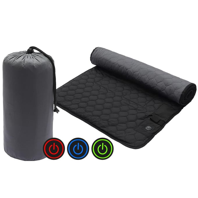 Winterverwarmingsmat USB-verwarming Slaapmat Camping Verwarmingsmatras Temperatuur verstelbaar Warm zwart