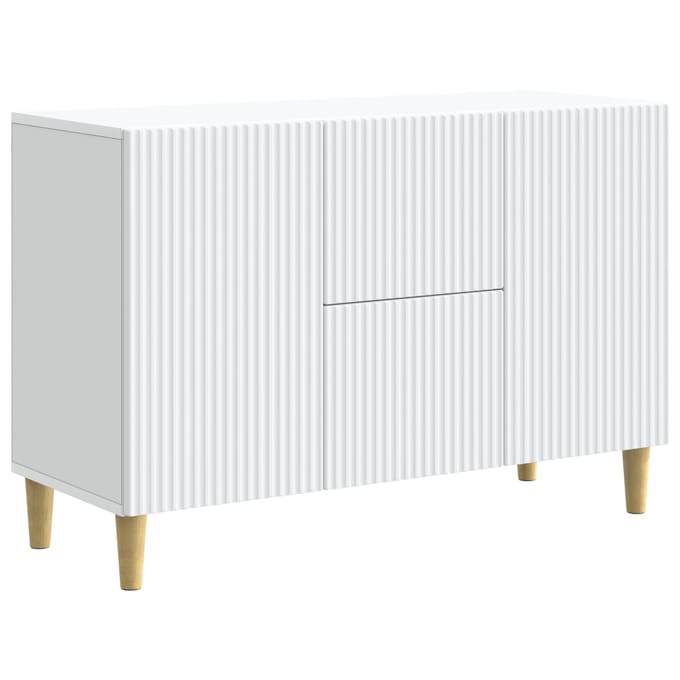 vidaXL - Dressoir - Wit - 89 - x - 34,5 - x - 60 - cm - Bewerkt - hout