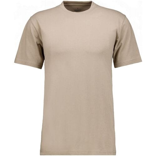 Ragman T-Shirt Uni Round Neck Single Jersey Walnut / male