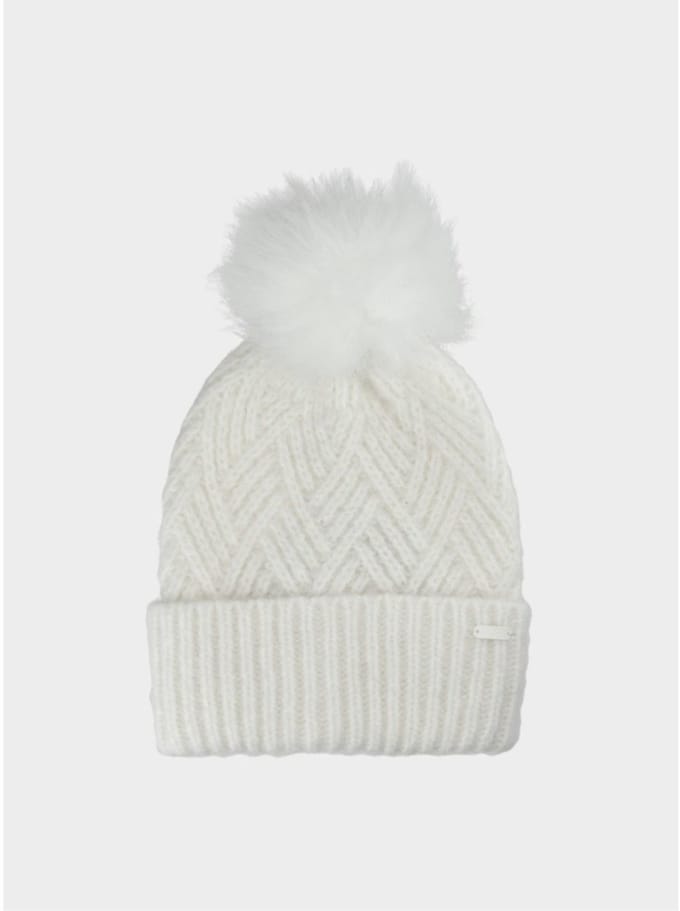Meisjes Wintermuts Met Pompon 4F F419 Beige Uniseks - Warm & Stijlvol