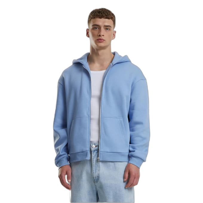 Urban Classics - Fluffy Vest met capuchon - M - Blauw