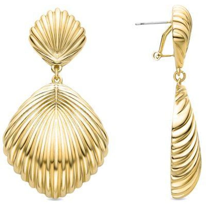 Boucles d'oreilles Luxenter et plaqué or 18k - Kaizal beige
