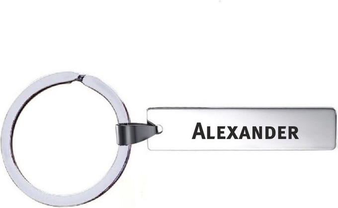 Sleutelhanger Met Naam - Alexander - RVS