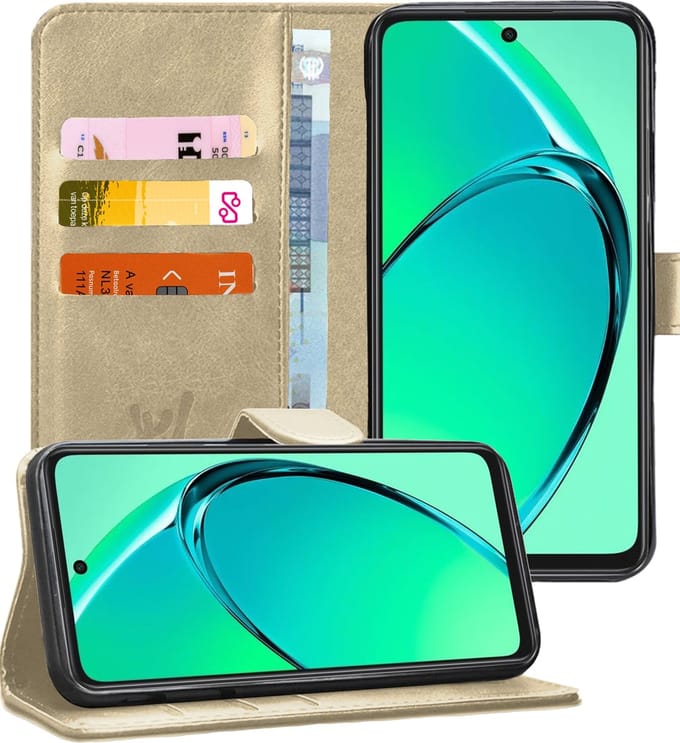 Hoesje geschikt voor Oppo A80 - Portemonnee Book Case Goud
