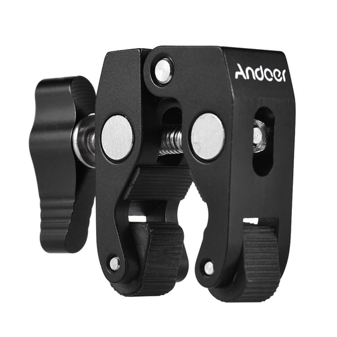Andoer – pince à crabe, Super pince avec trou de vis de 1/4 et 3/8 pouces noir