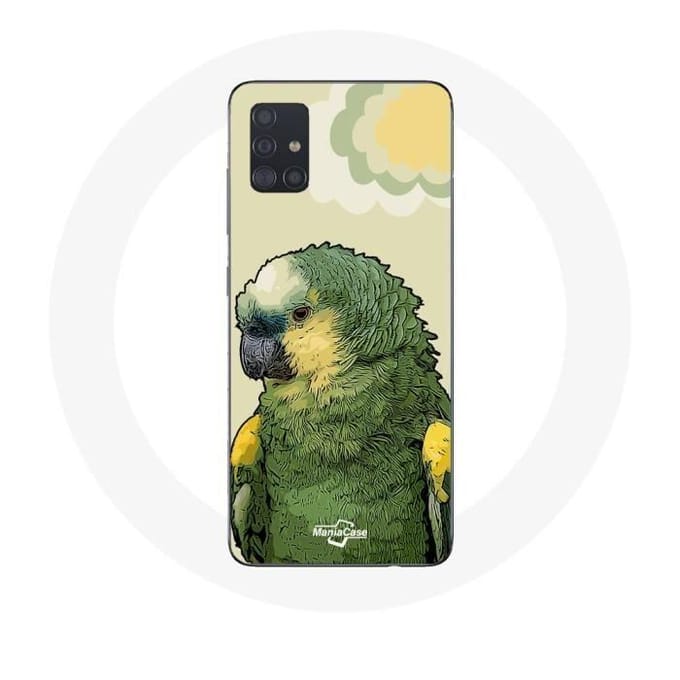 Hoesje voor Samsung Galaxy A71 Amazon Papegaaien Groen