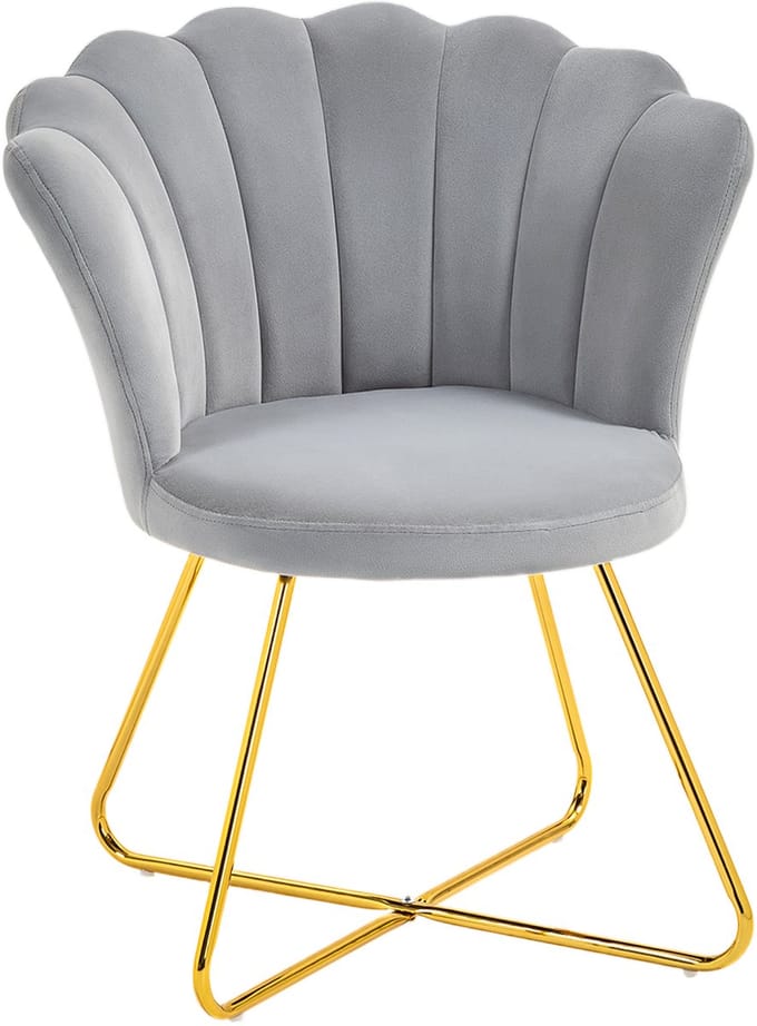 HOMCOM - Accentstoel - Polyester - 69x64x80cm - Grijs