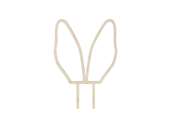 PartyDeco - Cake topper konijnen oren - 20 x 14 cm