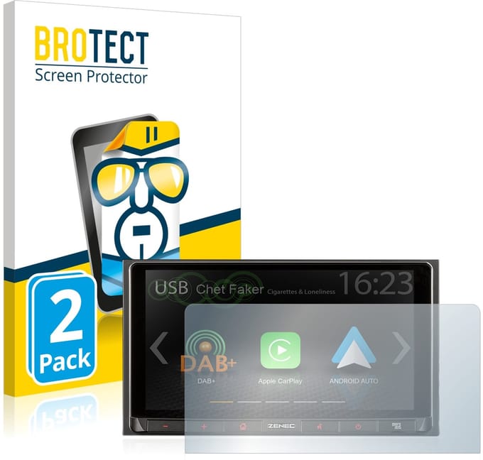 BROTECT - Screenprotector voor Zenec Z-N528 - Folie Beschermfolie transparant 2 Stuks