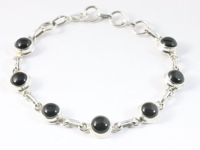 Zilveren armband met onyx