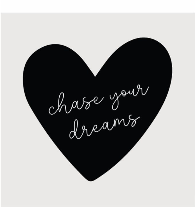 CHASE YOUR DREAMS | tegeltje van forex | 13 x 13 cm | met haakje