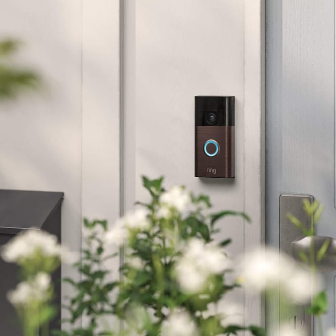 Ring Battery Video Doorbell - 1440p HD-video - Brons