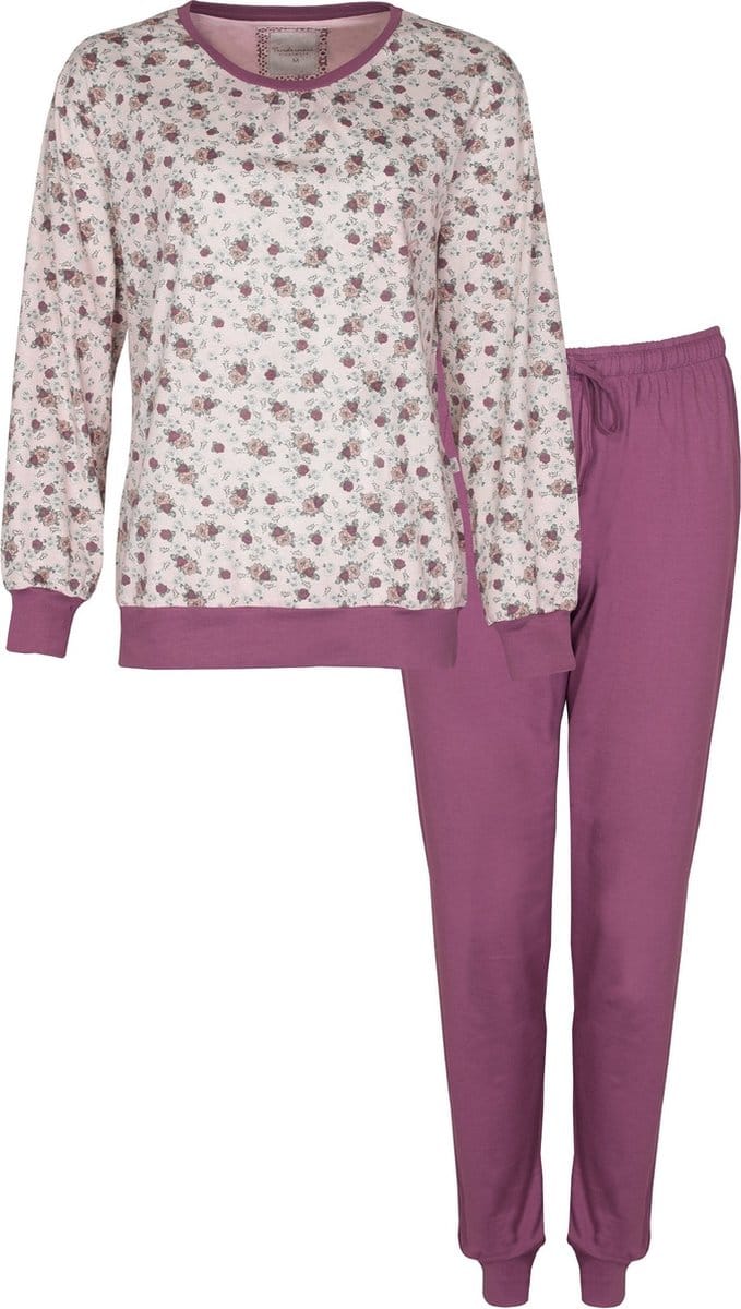 Tenderness Dames Pyjama - 100% Gekamde Katoen - Roze - Maat XL
