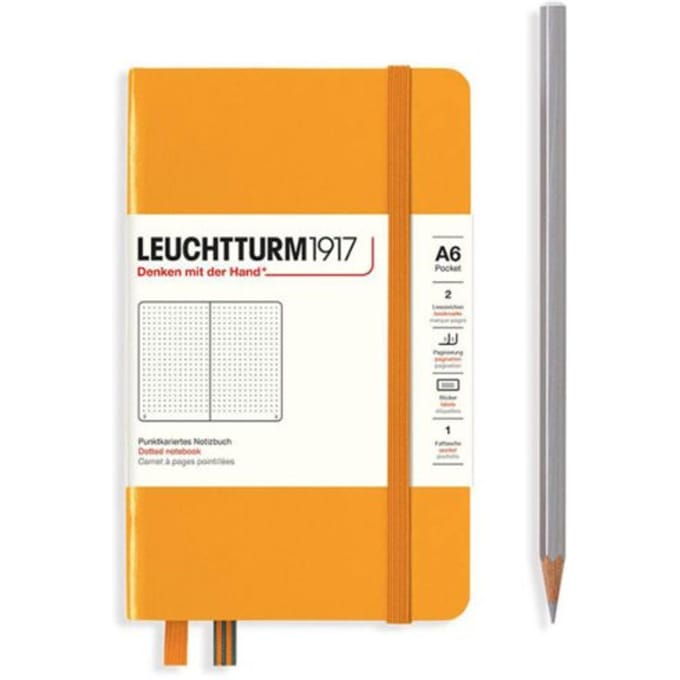 Leuchtturm notitieboekpocket 9x15cm dots rising sun A6 formaat - Notebook - 4004117610684