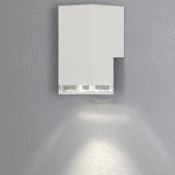 Konstsmide Buitenwandlamp Pollux Downlight 16,5cm, wit