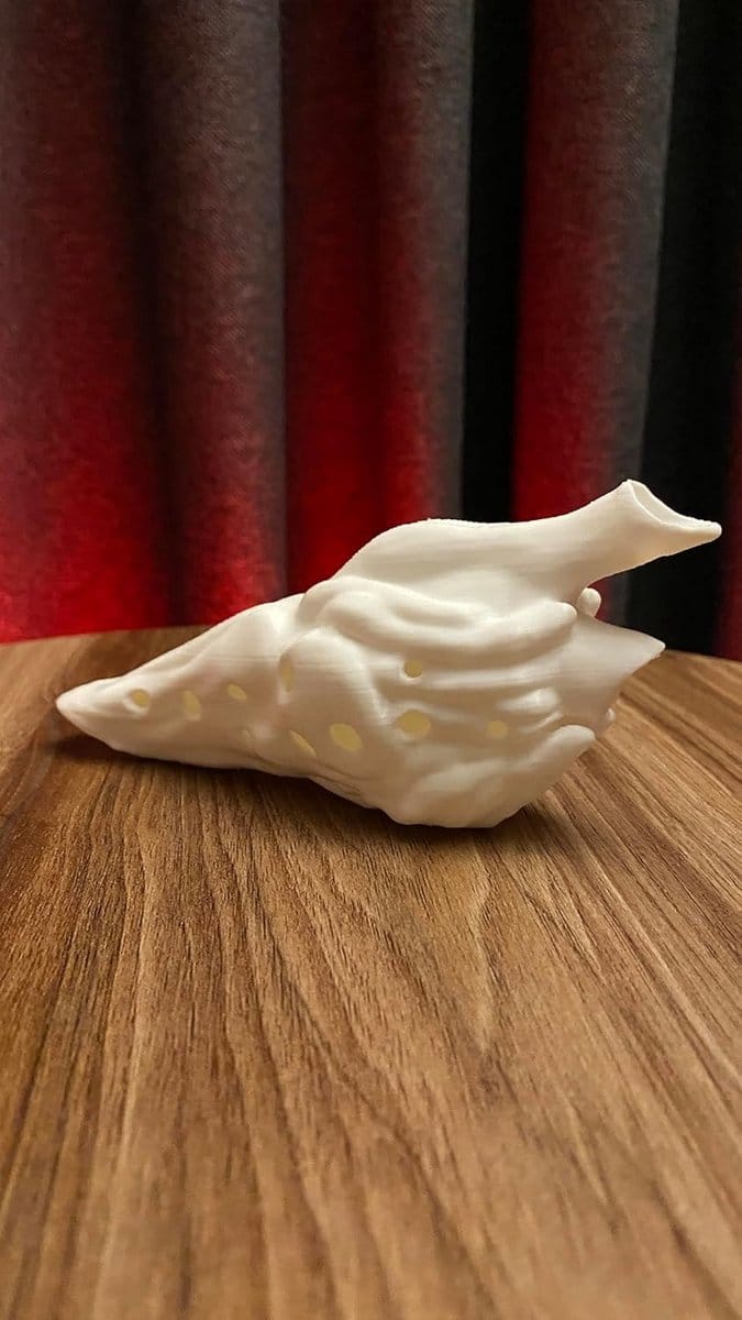 3D Geprinte Functionele Velociraptor Fluitje met Resonerende Kamer 15 cm