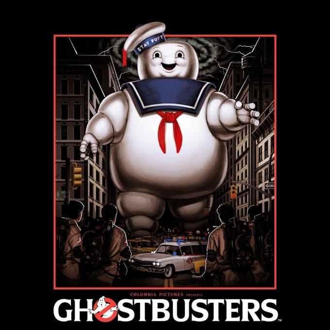 Ghostbusters Marshmallow Man Unisex T-Shirt - Black - XL