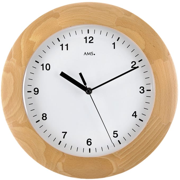 Wandklok radiogestuurd AMS - 5904-18