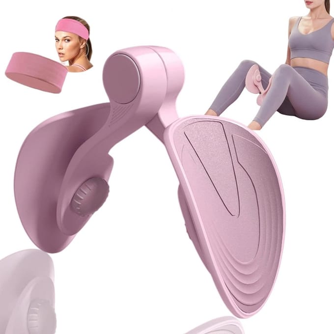 Dijbeentrainer Bekkenbodemtrainer - Heup Trainer - Spierversterking Thuis - Ergonomisch Verstelbaar - 7 kg Druk - Grijs