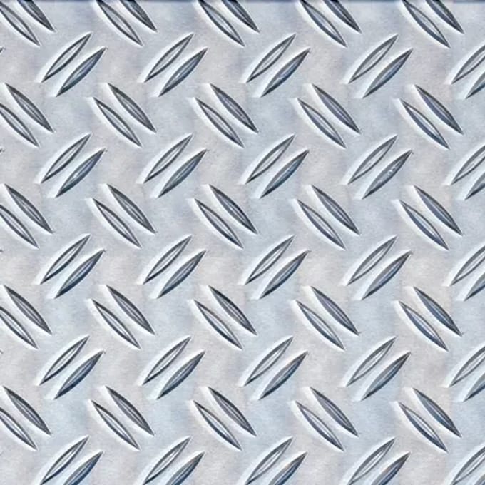Alberts Structuurplaat - Aluminium - Natuur - Antislip - 250x500x1,5mm