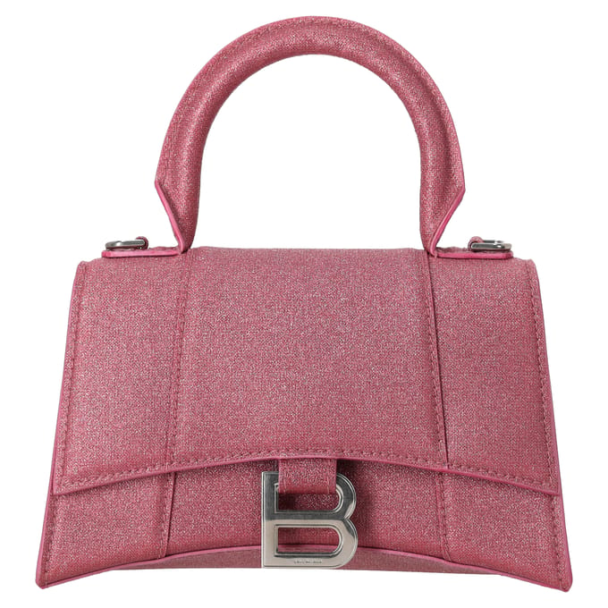 Balenciaga Hourglass XS Handtas in Roze Glitter