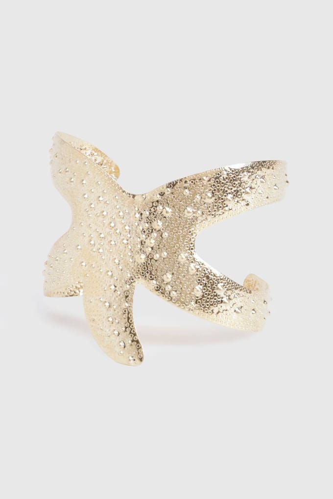 boohoo Dames Starfish Bangle | Goud