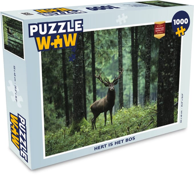 Puzzel Hert is het bos - Legpuzzel - Puzzel 1000 stukjes volwassenen
