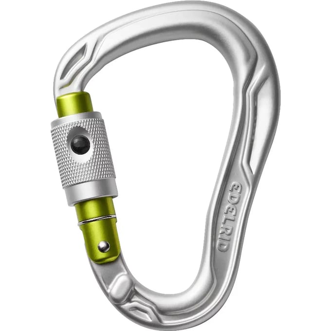 Edelrid HMS Bullet Permalock Karabiner met innovatieve sluiting grijs