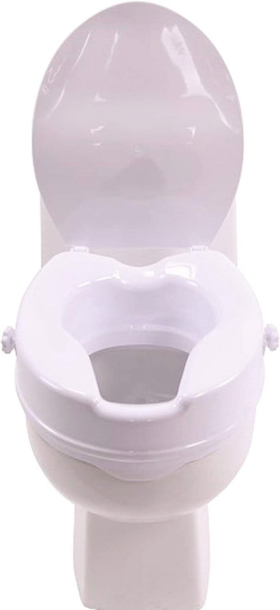 Verhoogde Toilethoogte Stoel met Deksel - 10 cm Hoogte, 1,40 kg