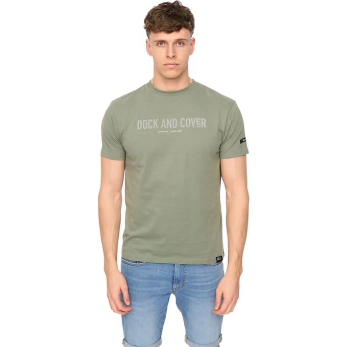 Duck and Cover Heren Walpole T-Shirt (Olijf)