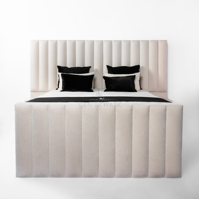 Boxspring Chateau 120x210 - van Schaik Bedding - Incl Pocket matrassen & Micropocket HR Topper - 30cm harde boxen