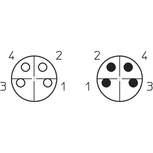 Lutronic 1057 Sensor/actuator aansluitkabel M8 Aantal polen (sensoren): 4 1.50 m 1 stuk(s)