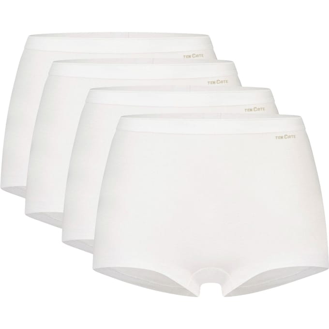 Ten Cate Basics Organic Cotton Stretch Short 4-pack Wit-XL