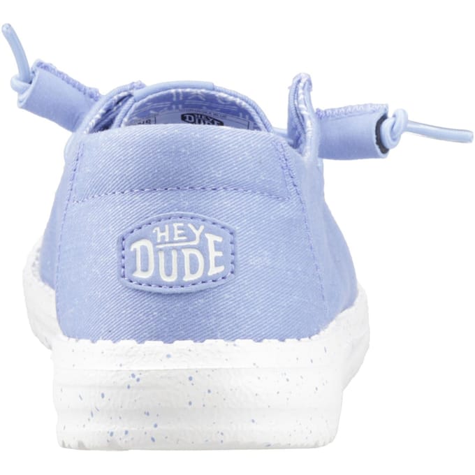 HEYDUDE - Wendy Stretch Canvas Dames Instappers Hydrangea Blue - Maat 41