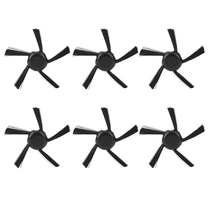 Lot de 6 brosses latérales de rechange pour balayeuse Neato Botvac série D D7 D5 D3 D80 black