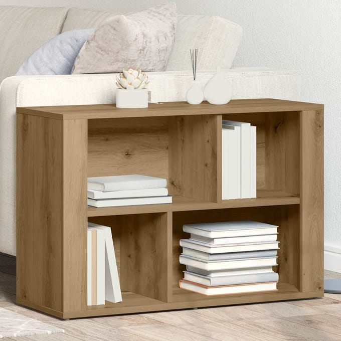 vidaXL Dressoir Artisan Eiken 80 x 30 x 53 cm Bewerkt hout