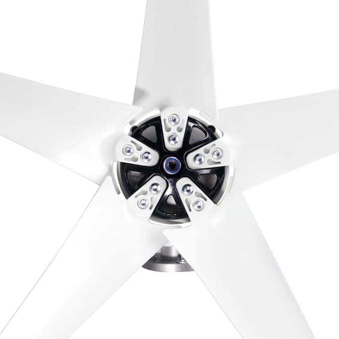 24V 800W windgenerator met ladercontroller 5 bladen S-type minitype windturbinegeneratorset white