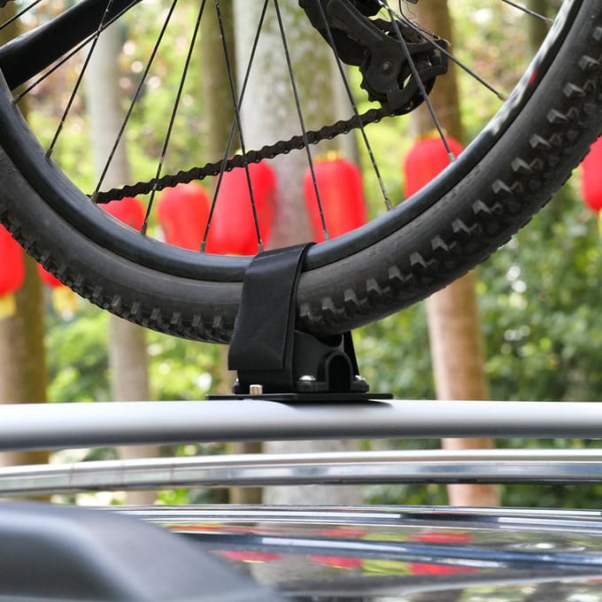 Fiets Achterwiel Montage QuickRelease Auto Dak Montage Drager Fiets Beugel Houder zwart