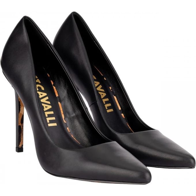 Escarpins à talon haut de luxe Just Cavalli pour femme - Taille: 41 black