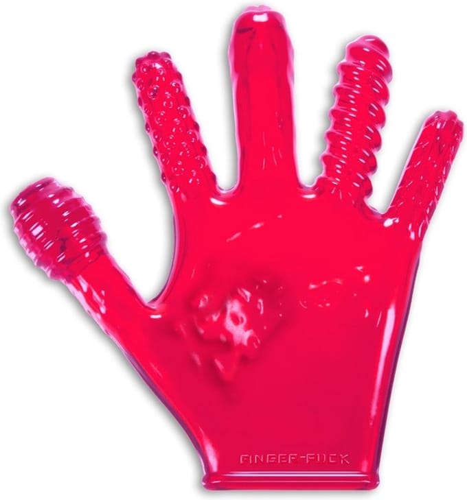 Getextureerde vingerneukhandschoen - felroze