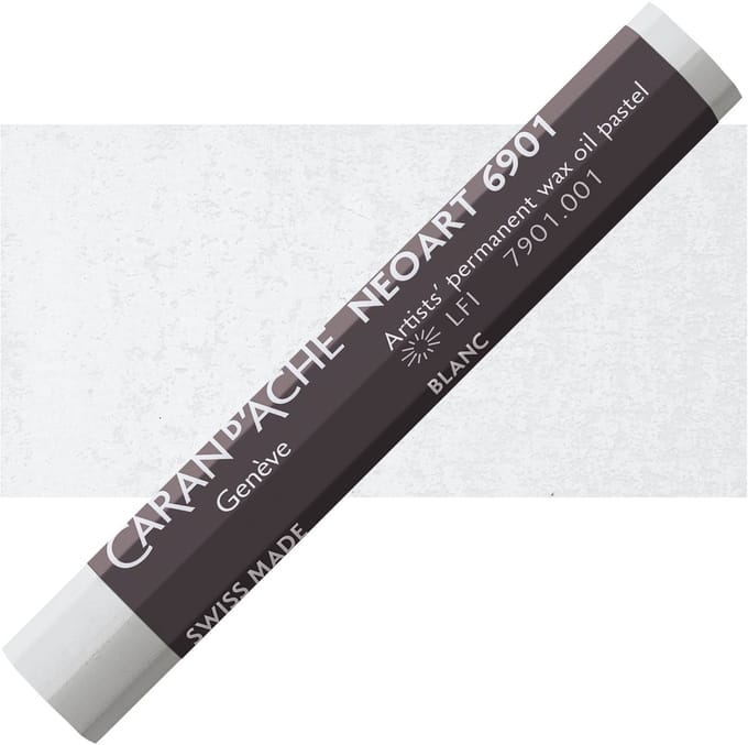 Caran d'Ache Neoart Permanent Wax Oliepastel - Wit (001)