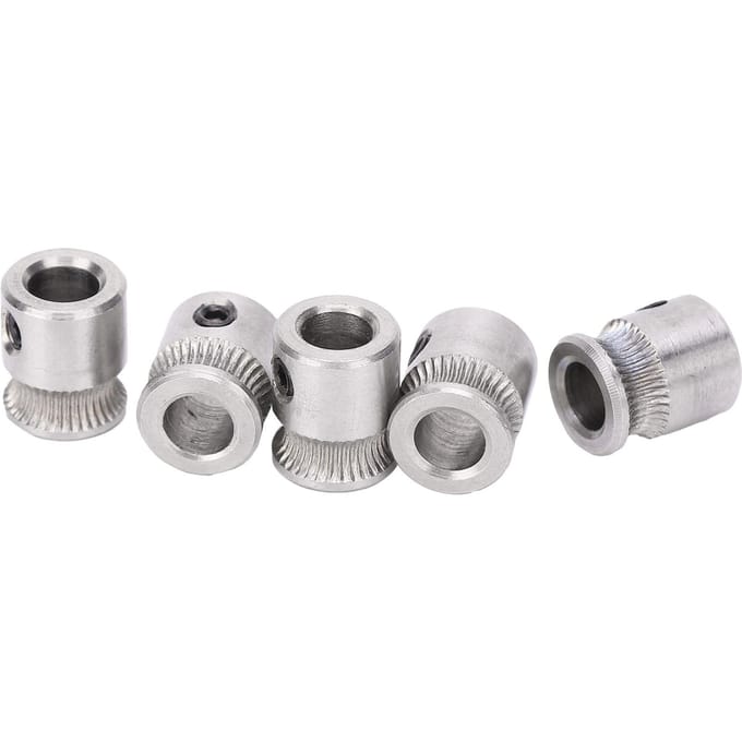 5 stuks toevoerwiel voor MK8 extruder toevoer concaaf tandwiel 3D printer accessoires white