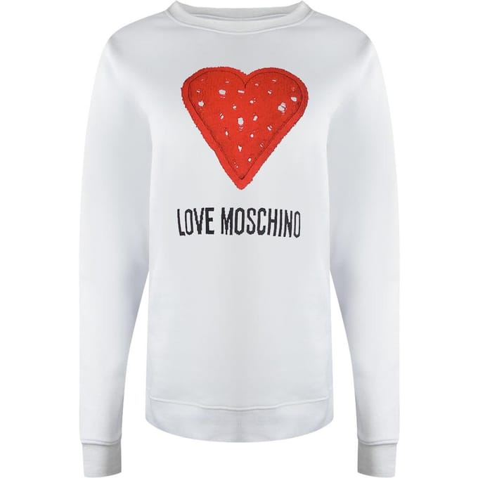Love Moschino Dames/Dames Sweatshirt met Hart Logo (Wit)