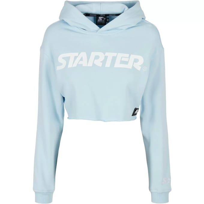 Starter Black Label - Logo icewaterblue Crop Hoodie - M - Blauw