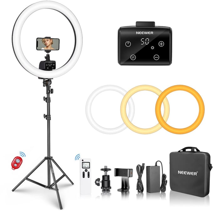 Neewer SRP18 LED-ringlamp Aantal LED's: 272 Bi-Color