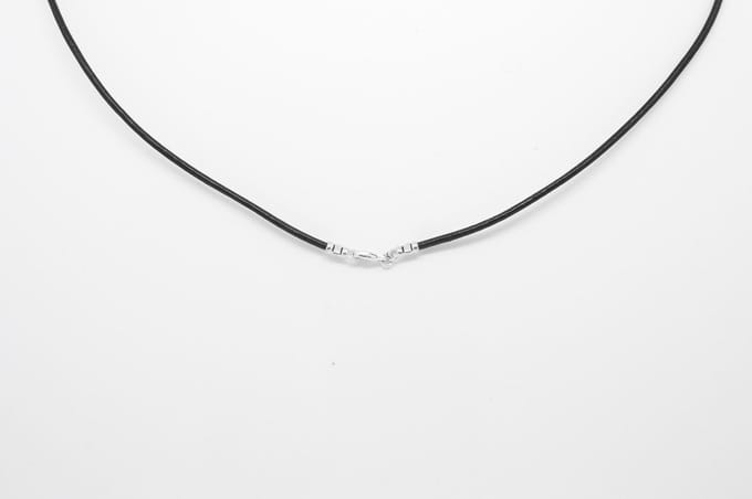 AuBor ®. Leren ketting.  2mm × 38cm